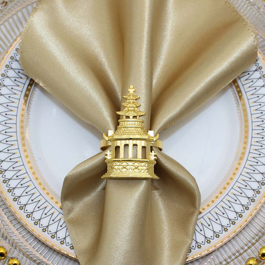 Gold Pagoda Napkin Ring (set of 6)