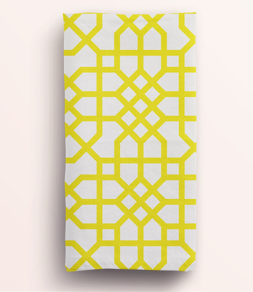 Acid Yellow Trellis Napkin (1 piece)