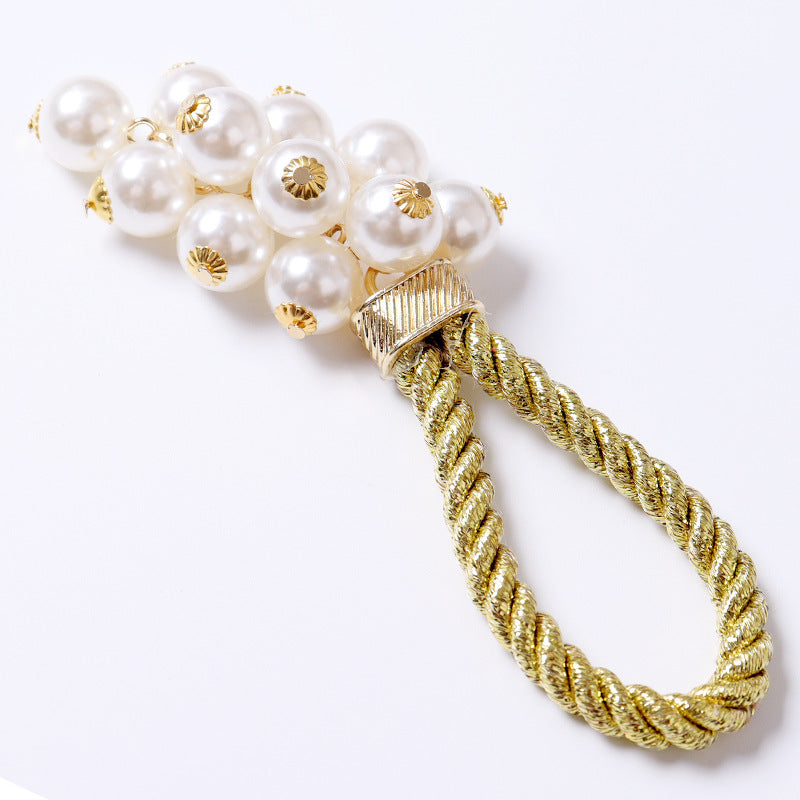 Pearl Cluster Golden Rope Napkin Ring (set of 6)