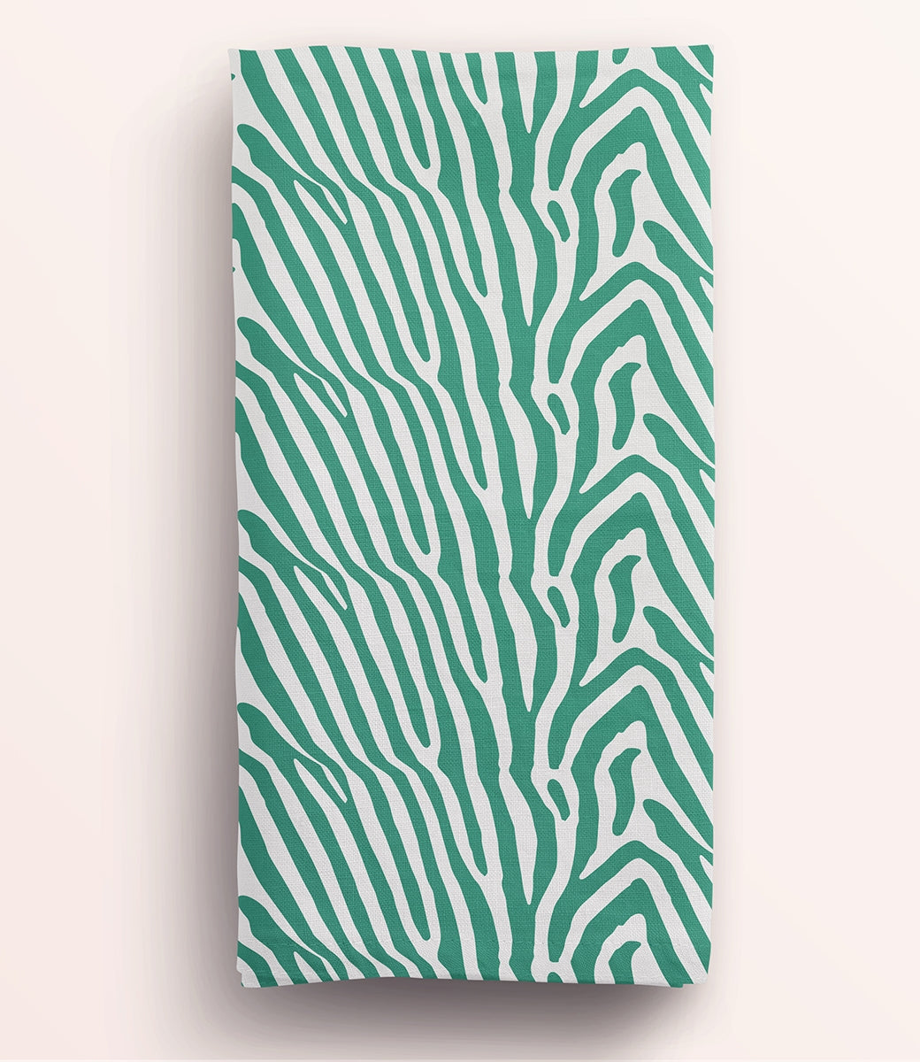 Spearmint Zebra Print Napkin (1 piece)